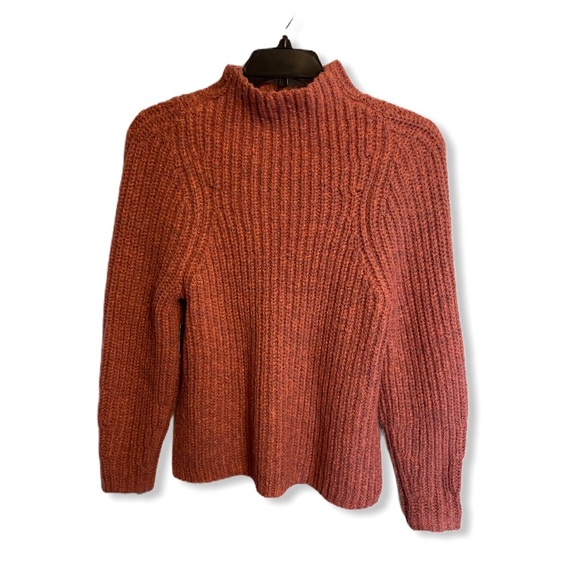 Leith Mock Neck Sweater Raspberry - Picture 3 of 8